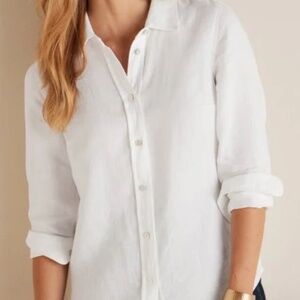 Soft Surroundings Classic Linen Button Down Shirt